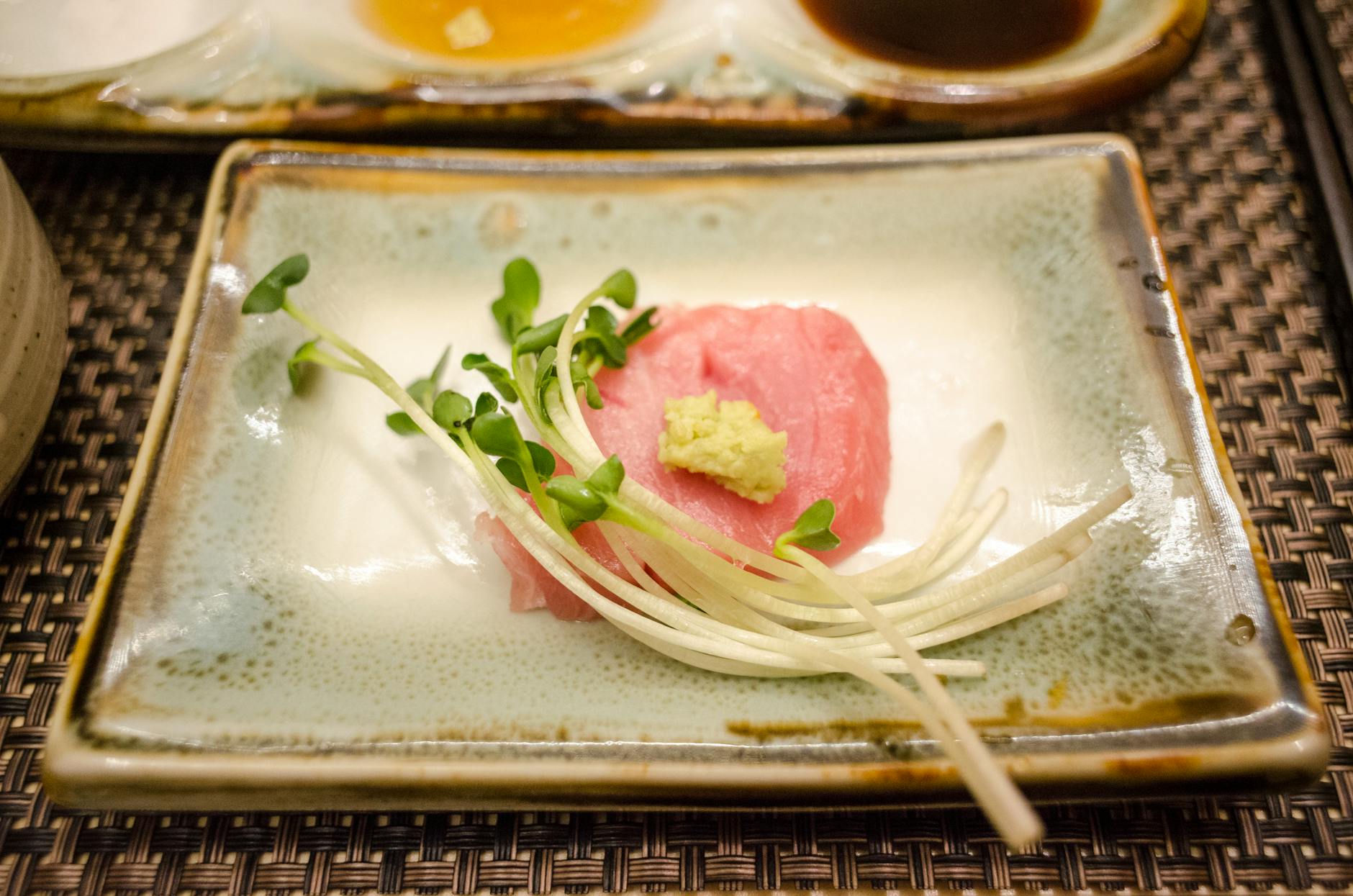 japanese sushi dish on a plate